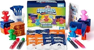 Squishies Mix and Match, Kids DIY Activity, Squishy Toys Kit, Creates 4 Mix and Match Characters, 24 Piece Set - Slime Fun, Arts & Crafts, Creative Gift for Ages 6+