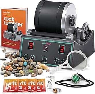 Advanced Professional Rock Tumbler Kit - with Digital 9-Day Polishing Timer & 3 Speed Settings - Turn Rough Rocks into Beautiful Gems : Great Science & STEM Gift for Kids All Ages : Geology Toy