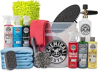 Chemical Guys 16-Piece Arsenal Builder Car Wash Kit with Foam Cannon, Bucket, and 6 x 16 oz Care Chemicals - Car Detailing Kit Works with Pressure Washers, Trucks, SUVs, Motorcycles, and More