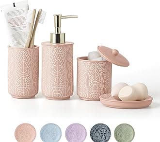 VIRTUNE Blue Bathroom Accessories Set (Pink)