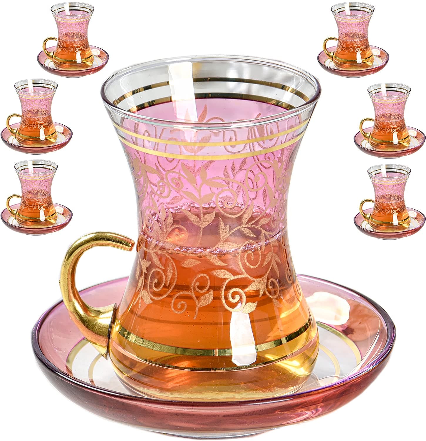 Turkish Tea Glasses Cups Set