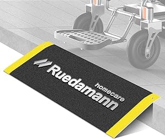 Ruedamann 12 x 31.5 Inch Portable Threshold Ramp, Aluminum Ramp for Wheelchair,Doorway Access Anti-Slip Surface Wheelchair Ramp(MR807-30)