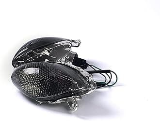 TOPZONE Fit for Suzuki 1999-2007 HAYABUSA - GSX1300R; Front Flasher Light Lamp Idicator Turn Signal+Halogen Bulbs (Smoke, CHK Lens)
