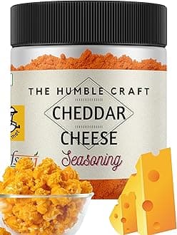 The Humble Craft Cheddar Cheese Seasoning Powder - Cheese Powder for Popcorn, Pasta, Spread, Dip & Marinade - 100gms