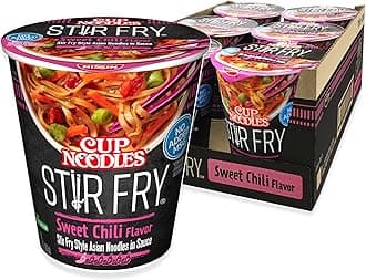 Cup Noodles Stir Fry Noodles in Sauce, Sweet Chili, 2.89 Ounce (Pack of 6)