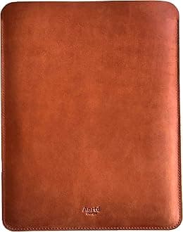 Genuine Vintage Leather Sleeve case 13-inch MacBook Air 2022 M2 A2337 A2179 A1932 (2018-2021) MacBook Pro M1/A2338 A2251 A2289 (2016-2021) (Vertical, Cognaq)