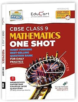 Educart CBSE Class 9 Mathematics One-shot Question Bank 2026 (Strictly for 2025-26 Exam)