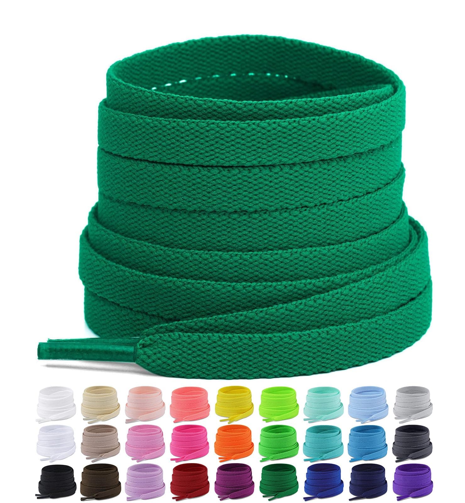 Green Flat Shoe Laces