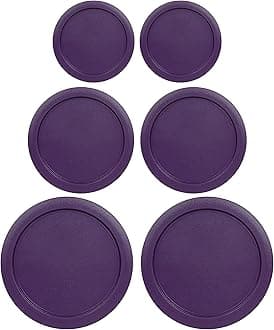 MRX Solutions Replacement Lids for Pyrex Containers (2) 2-Cup (2) 4-Cup (2) 7-Cup (Purple)