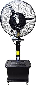 E-COOL Mist Fan 26 inch, 42 Liter Tank, With free Assembly Included Cooler Water (Black)