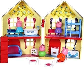 TOYZONE The Pig Doll House | Girls Role Playset | Pretend Play | Doll House with Furniture | Dollhouse Accessories | Imaginative Play | Playhouse | for Kids Age 3+ Years