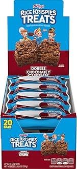 Rice Krispies Treats Marshmallow Snack Bars, Kids Snacks, School Lunch, Double Chocolatey Chunk, 26oz Box (20 Bars)