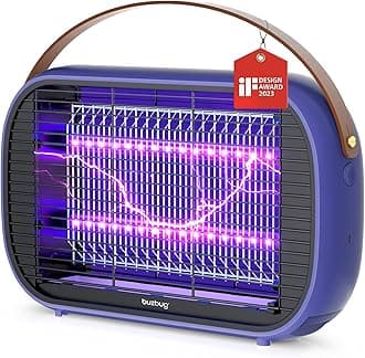 Buzbug LED Bug Zapper Outdoor Indoor, Durable 10 Years Lifespan Lamp, Rechargeable 5200mAh Battery, Portable Camping Mosquito Zapper, Fly Trap Mosquito Trap, Fly Killer Fly Zapper -MA015C(Indigo)