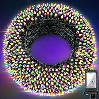 1500 LED 470FT Christmas String Lights Outdoor, 12 Modes and Timer Memory Dimmable, Plug in Waterproof Dark Green Wire Twinkle Fairy Light for for Xmas Yard Tree Wedding Party Decor (Multicolor)