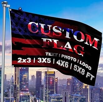 Custom Flag 2x3 Ft Double Sided For Outdoors - Design Your Own Logo/Photo/Picture/Text - Personalized Flags Room Wall Decoration - Customized Two Side Flags Banners Gift for Outside Indoor
