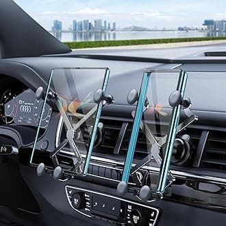 Z Fold 4 Car Mount, [2 Forms & Thick Case Friendly] Gravity Cell Phone Holder Mount for Samasung Galaxy Fold 7 6 5 4 3 2 Accessories Google Pixel 9 Pro Fold S25 Ultra iPhone 16 15 14