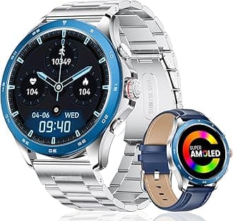 LIGE Smart Watch for Men with 1.43'' AMOLED/400mAh,Smartwatch for iOS Android,Dial Answer Calls Voice Assistant Health Monitor,100+ Sports Modes IP68 Waterproof Fitness Tracker Watch