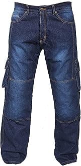 Denim Motorcycle Motorbike Armour Cargo Jeans Trousers With Aramid Protection Lining