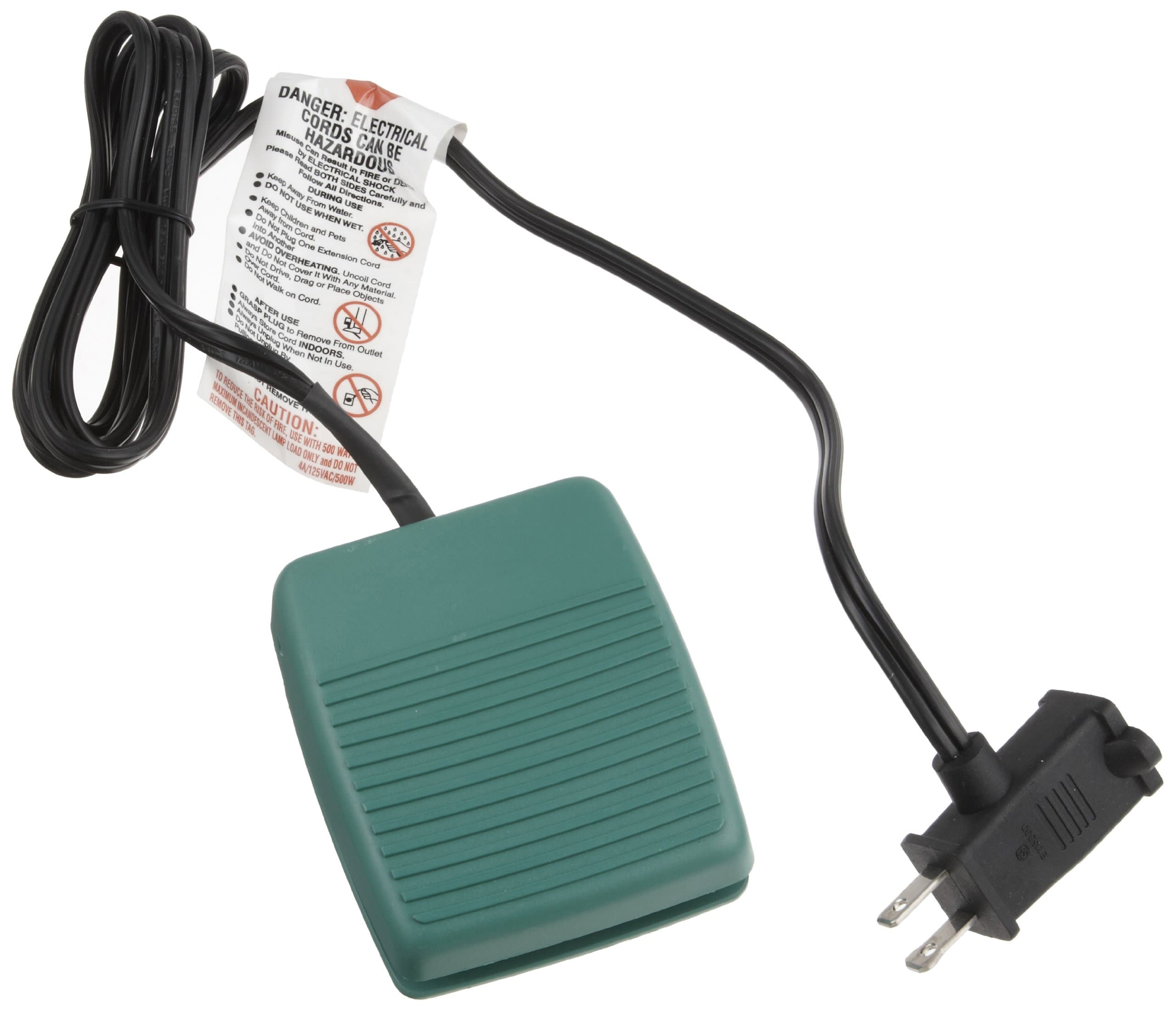 Linemaster 971-DC3B All-Purpose Foot Switch, Polymeric, Maintained Operation, Blue, 2 Prong Output, 2 Prong Output, 4A, 125VAC, 6 Foot Cord