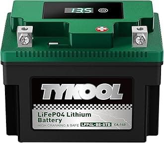 YTX4L-BS -STD Lithium LiFePO4 Motorcycle Battery,140 CCA, Built in BMS,Powersports Battery,for ATV,UTV,Scooter,Snowmobile, Jet Ski,Honda,Yamaha,Suzuki, CAN-AM and Generator Battery