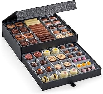 Classic Cabinet 600g - Assortment of 61 Milk, White and Dark Chocolates - Large Chocolate Gift Box for Birthday, Anniversary, Thank You