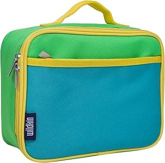 WildkinWildkin Kids Insulated Lunch Box Bag for Boys and Girls, Perfect Size for Packing Hot or Cold Snacks for School and Travel, Measures 9.75 x 7 x 3.25 Inches, BPA-Free (Monster Green)