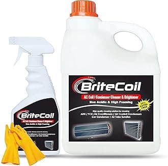 DUZO BriteCoil AC Coil Cleaner - Coil Condenser Cleaner & Brightener - Concentrated - High Foaming - Non Acidic - 25% EXTRA FREE - Net Weight 1.25 KGS