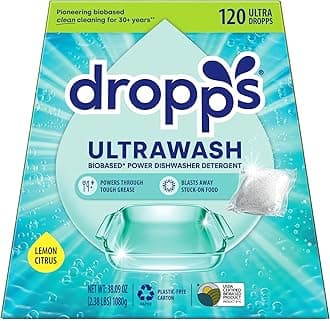Dropps Dishwasher Detergent Pods (Lemon, 120)