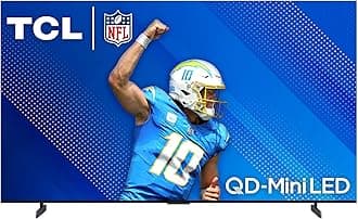 TCL 85-Inch QM85 QLED 4K Smart QD-Mini LED TV with Google TV (85QM851G, 2024 Model) Q75H Q Class 5.1.2 Channel Soundbar with Dolby Atmos