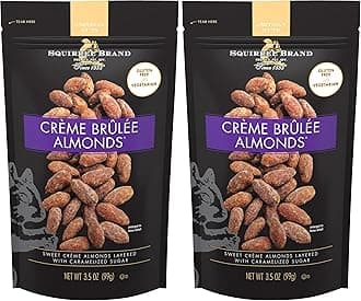 SQUIRREL BRAND Crème Brulee Almonds, 3.5 OZ (Pack of 2)