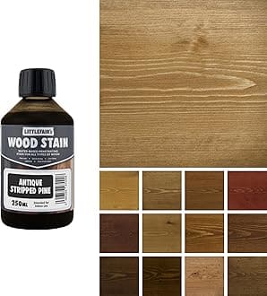 Littlefair's Wood Stain Water-Based - (Antique Stripped Pine) – Non-Toxic, Eco-Friendly & Quick Drying - Easy-to-Apply, Concentrated Formula for All Wood Types – 250ml