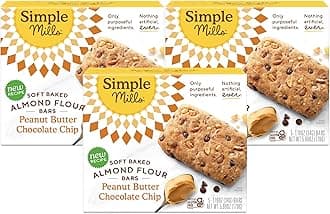 Almond Flour Snack Bars (Peanut Butter Chocolate) with Organic Coconut Oil, Chia Seeds, Sunflower Seeds, and Flax Seeds, 6oz, 3 Count