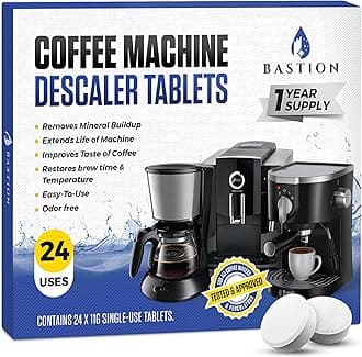 Coffee Machine Cleaner & Descaler Tablets - 24 Count | Deep Clean & Descale for Keurig, Nespresso, Ninja, Braun, Cuisinart & More | Extend Machine Life & Enhance Coffee Flavor