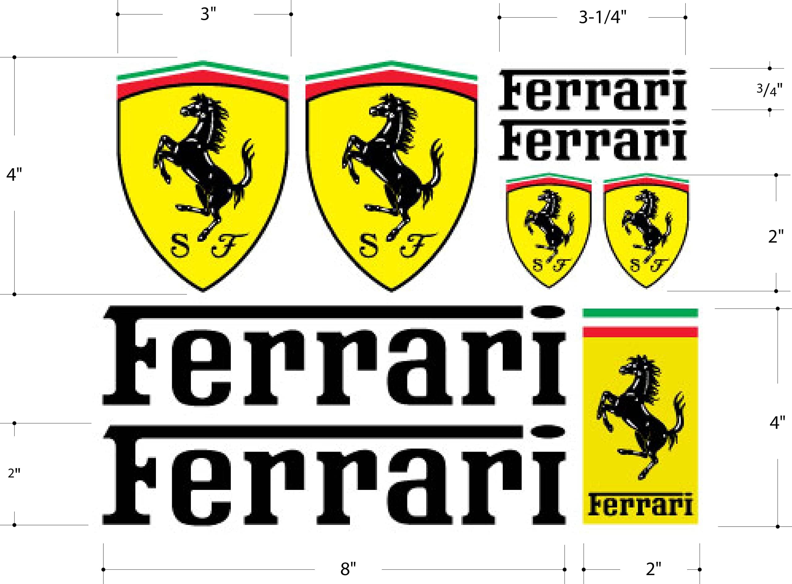 Ferrari Decal Set