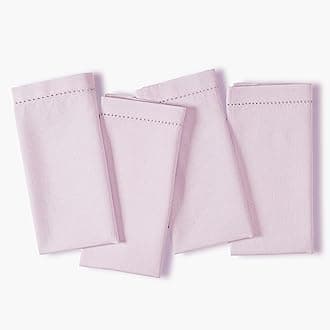 Ramanta Home Lavender Coth Dinner Napkin Set of 4 Premium Cotton 18X18 Inch Linen Flax Hemstitched Soft & Durable Washable Ideal for Everyday Use Parties Thanksgiving Christmas Halloween