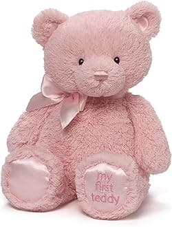 Baby My First Teddy Bear, Ultra Soft Animal Plush Toy for Babies and Newborns, Pink, 15”