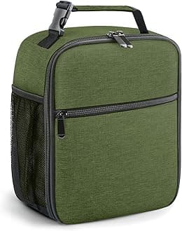 Lunch Bag for Men/Women, Reusable Lunchbox for Adult, Small Insulated Lunch box, Lunch Tote Bag for Office, Work, Picnic - Green