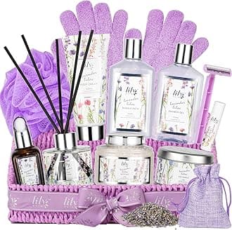 Mothers Day Gifts for Women - 15-Piece Bath and Body Gift Basket Set for Women, Spa Gift Basket, Bath Collection | Birthday, Valentines Day Gifts, Christmas Gift, Perfect Present for Her & Mom