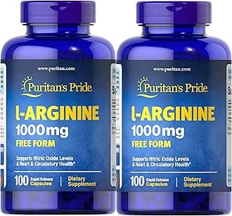 Puritan's Pride L-Arginine 1000mcg 200 count (2 pack of 100)