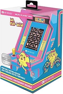 My Arcade Kawaii Ms. Pacman Micro Player Pro 6.75", Retro Game, Cute, Small Arcade