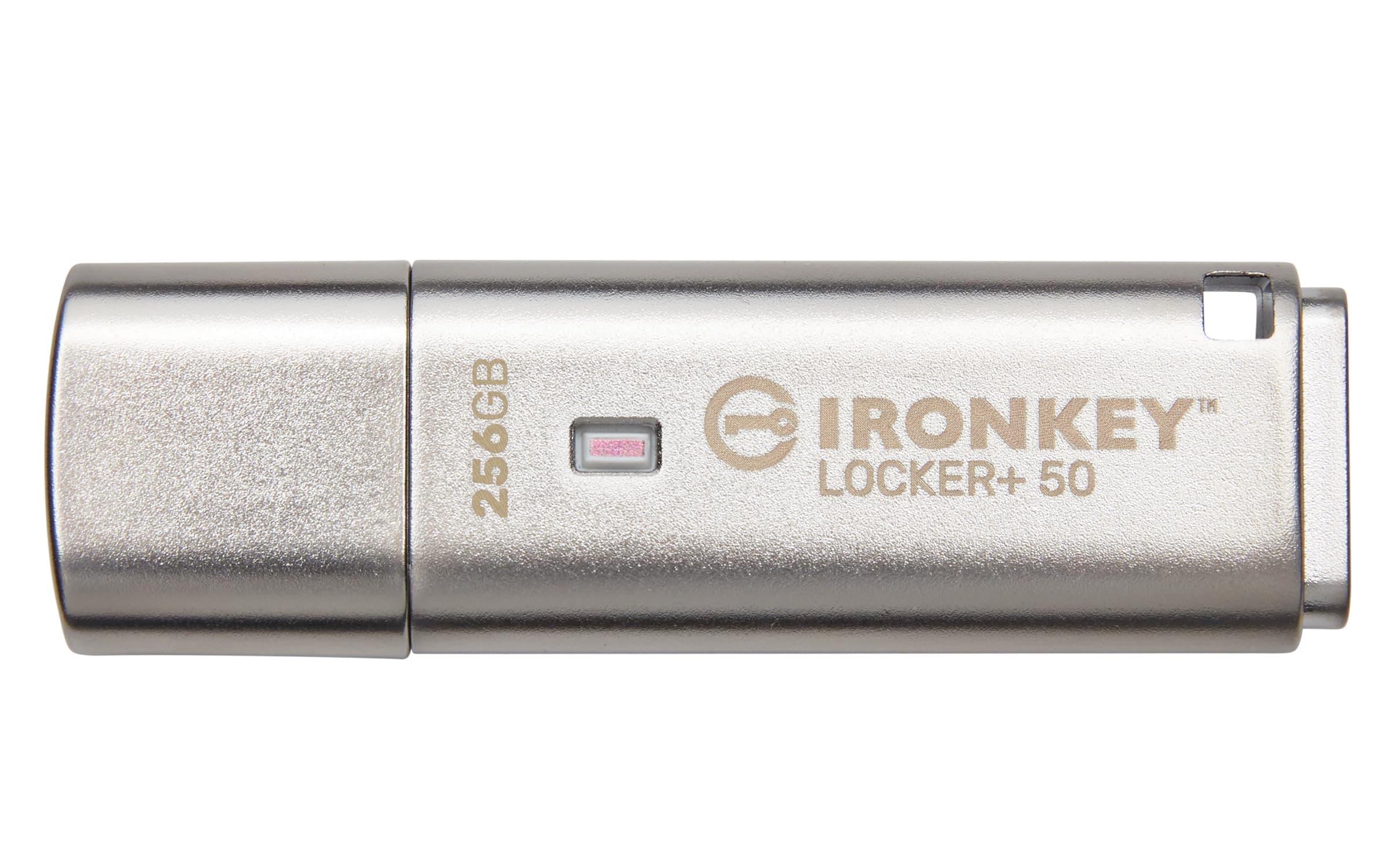 IronKey Locker+ 50 USB Flash Drive XTS-AES Encrypted for Data Protection with Automatic USBtoCloud Back Up-IKLP50/256GB