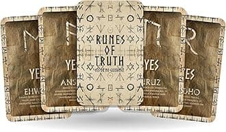 Runes of Truth - Celestial Runes Oracle Cards - Divination Tools - Rune Reading Deck - Spiritual Guidance - 26 Cards Set