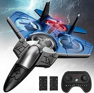 BEZGAR RC Plane丨Mini Drone, Remote Control Airplane for Adults & Kids, 360° Flip Fighter Jet Toys, Foam F22 Raptor Stunt Planes with 2 Batterys, Airplane Toy Gifts