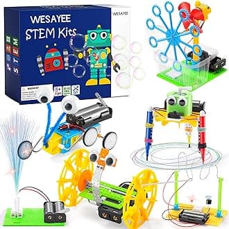 Science STEM Kits for Kids Age 8-12 6-8 12-14 10-12, STEM Toys for Ages 8-13, Boys Girls Crafts, Electronic Robotic Projects Experiments Engineering Activities, DIY Coding Robots 6 7 8 + Year Old