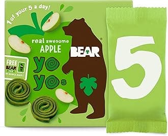 BEAR Apple Yoyos - Dried Fruit Rolls - Healthy - Vegan - 20g (5 packs)