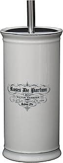 Designo Roses De Parfum Ceramic Vintage Bathroom Accessory Toilet Brush Holder with Brush Gift Idea