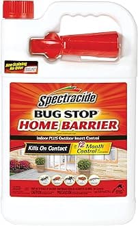 Spectracide Bug Stop Home Barrier Spray, Kills Ants, Roaches and Spiders On Contact, Indoor and Outdoor Insect Control, 1 Gallon