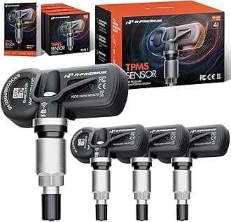 A-Premium 4PCS Pre-programmed TPMS Sensor Tire Pressure Monitoring Sensor - Compatible with Chrysler, Dodge, Jeep, Fiat - 300, Durango, Challenger, Journey, Ram 1500, Wrangler, Grand Cherokee - 433MHz