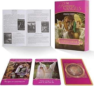 Oracle Cards Deck,The Romance Angels Tarot, 44 Hologram Tarot Oracle Deck,Love Oracle Cards,Tarot Cards with Guide Book, Oracle Cards Deck,Tarot Cards Set,Keywords, Yes Or No (Pack of 1)