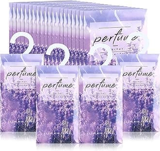 Loopeer 24 Pcs Lavender Large Hanging Closet Deodorizer Air Freshener Scented Sachets Subtle Lavender Scent for Drawers, Closets & Clothes